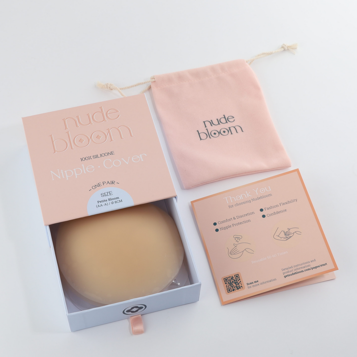 Silicone adhesive-free nipple covers – invisible, skin-friendly, for strapless and backless outfits